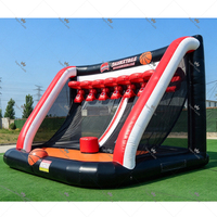 Jeu de tir au basket gonflable géant Connect Four, jeu de puzzle 4 en ligne, défi sportif interactif, jeu de lancer de ballons dans des paniers