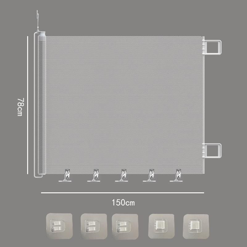 150*78cm regular white-pet telescopic door rail