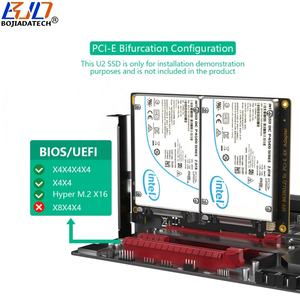 <span class=keywords><strong>2</strong></span> * ตัวเชื่อมต่อ SFF-8639 U.<span class=keywords><strong>2</strong></span> PCI-E 4.0 PCIe U2 8X อะแดปเตอร์ SSD NVMe การ์ด-เมนบอร์ดรองรับ PCIe X4X4 bifurcation - Product Image 3