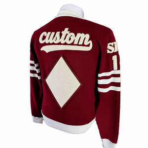 Venta al por mayor de 100% de algodón grueso Chenille bordado parches Greek Life Fraternity s suéter con cuello en V Letterman Pullover 7GG - Product Image 2