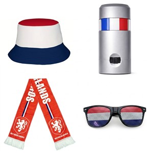 Set de 4 Piezas para Fanáticos de la Copa Mundial de Fútbol 2026, Bandera Nacional de Holanda, Gorro, Bufanda, Gafas de Sol, Pintura Facial, Recuerdos de Fútbol - Product Image 1