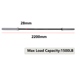 MKAS للبيع بالجملة صالة رياضية للياقة البدنية 20 + رفع الأثقال شريط مستقيم لرفع الأثقال 1500Lb شريط رفع الأثقال من الزنك الأسود - Product Image 5