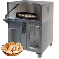 Four rotatif à gaz pour pain arabe automatique Four à disque rotatif pour pain arabe Four à gaz électrique pour pain arabe d'extérieur Four à pain roti pita