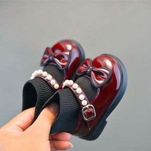 Nouvelles Bottes pour Bébé Fille, Semelle en Caoutchouc Solide, Chaussettes Tricotées, Bottes Courtes à Noeud Papillon - Product Image 2