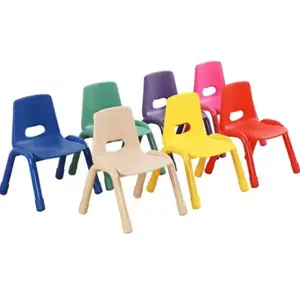 High Quality Preschool Kids Stackable Chair with Iron Leg Durable Plastic Chair for Kindergarten