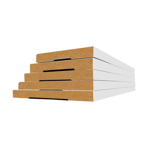 USA Canada <span class=keywords><strong>4</strong></span> Inch Màu Trắng Primed <span class=keywords><strong>MDF</strong></span> Phẳng Khuôn S4s Cổ Phiếu Phẳng Vỏ Ván Chân Tường Primed Ván Vuông Gỗ <span class=keywords><strong>MDF</strong></span> Phẳng - Product Image 6