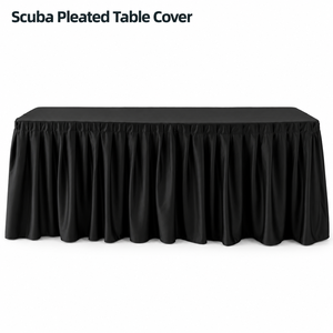 Nappe plissée Scuba avec tissu facile d'entretien et options de logo personnalisé pour les chaînes hôtelières et les marques hôtelières - Product Image 1