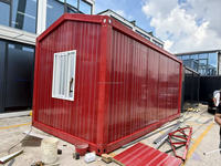 Kit de maison conteneur modulaire préfabriqué de 20 pieds, détachable, avec panneaux sandwich, design contemporain pour usage résidentiel ou commercial