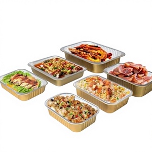 Nuevos Recipientes de Papel de Aluminio Serie Oro de 50ml-5000ml, Tazón para Pastel, Plato, Molde para Hornear, Vajilla Desechable para Picnic al Aire Libre - Product Image 6
