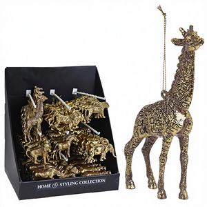 Ciondolo di Lusso con Animali Dorati in Design Goffrato PP, Altezza 12cm, Assortito dall'Italia - Product Image 1