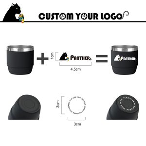 Taza de Té Pequeña con Recubrimiento Electrolítico de 4oz 6oz 10oz, Taza de Café Personalizable, Taza Aislada al Vacío Reutilizable de Acero Inoxidable Negro Mate - Product Image 4