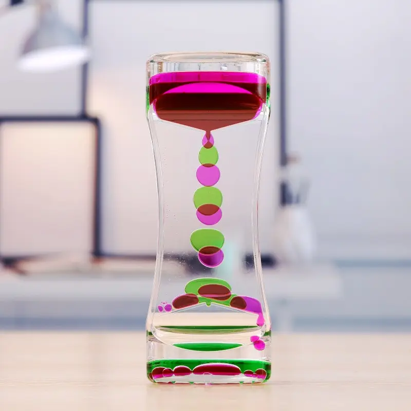 Liquid Timer Sensory Motion Visual Toys Liquid Motion Bubble Hourglass For Home Decor