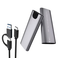 Suibo USB3.1 Type-C + M.2 NVMe 2.5" Enclosure SSD Eksternal Nirkabel 10000 RPM Kecepatan Baca/Tulis 100-200MB/S 200GB-400GB
