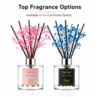 Diffuseur de parfum longue durée en verre avec fleurs préservées, ensemble d'aromathérapie de luxe pour salle de bain, salon, cadeau