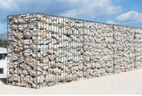 Panier gabion en treillis soudé hexagonal galvanisé à chaud et recouvert de PVC, robuste, pour la protection des berges fluviales