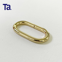Cincin Oval Logam TANAI 20/25/32/38mm, Pengait Oval, Klip Gesper, Ketebalan 4.8mm, Gesper Cincin Besi untuk Tas, Tas Tangan, Tali Anjing