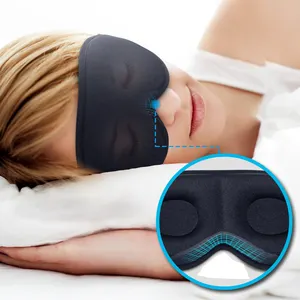 Premium Silk Logo 3D Sleep Lash Silk Sleep Eye Mask Silk Lashes OEM Contoured Sleeping Mask 3D Eyes Gift For Eyelash Extensions