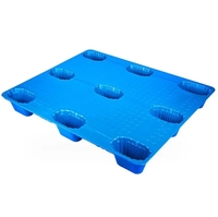 Paleta de HDPE de Alta Resistencia Reutilizable, Paleta de Plástico de 9 Patas Moldeada por Soplado para Manejo de Mercancías en Almacenes