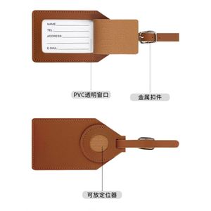 Custom Logo Luxury Fashionable Pu Leather <b>Suitcase</b> Luggage Tag Water Resistant Smart Anti-lost Feature for Travel Accessories - Product Image 4