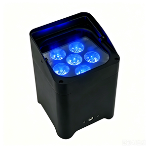 Faro LED Portatile Wireless DMX 6x18W a Batteria con App Mobile per Matrimoni ed Eventi, Luce Bianca Calda - Product Image 1