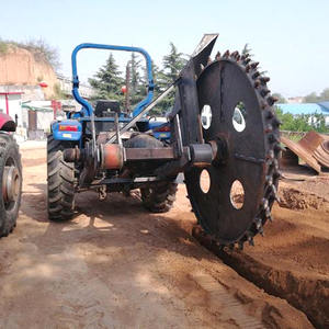 آلة حفر الخنادق لإنشاء الطرق، حفارة قرصية تُركب على الجرار، آلة حفر الخنادق بمحرك PTO، حفارة خنادق - Product Image 2