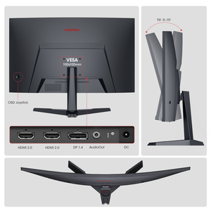 Koorui 27 "chơ<span class=keywords><strong>i</strong></span> game màn hình FHD 1080P Màn hình máy tính cong va R1500 180Hz 1ms Chiều cao có thể đ<span class=keywords><strong>i</strong></span>ều chỉnh cho game thủ - Product Image 3