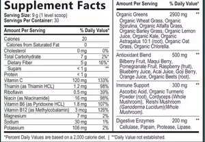 Suplemento dietético OEM ODM Verdes Suplemento alimenticio en polvo Mezcla verde Mezcla de enzimas digestivas Ahora suplementos - Product Image 2