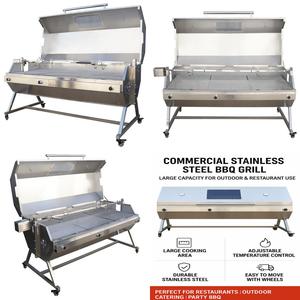 Large Modern Outdoor Stainless Steel BBQ Spit Charcoal Rotisserie Commercial Brushed Finish Eco-Friendly &amp; Durable - Product Image 5