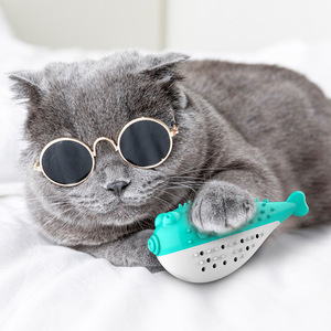 MOFESIPI cepillo de dientes para gatos, juguete de hierba gatera, juguetes en forma de pez, palitos de Limpieza de dientes de gato de silicona para masticar, agarrar y jugar - Product Image 4