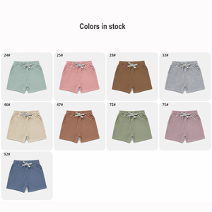 Pantaloni <span class=keywords><strong>corti</strong></span> in tessuto di spugna francese in tinta unita stile base <span class=keywords><strong>pantaloncini</strong></span> da tuta in cotone organico - Product Image 3