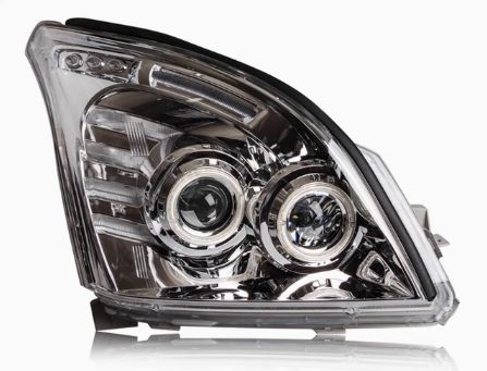 Silver bottom headlight