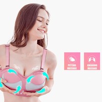 Elektrische Brust massage gerät wiederauf ladbare Lady Chest Enhancer Frauen Brust vergrößerung Pad Nippel Stimulator Vibrator BH