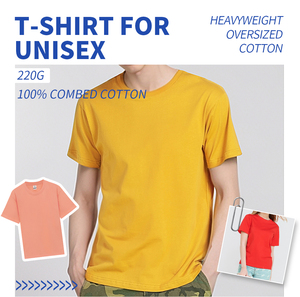 T-shirts personnalisés unisexes de qualité supérieure, 100% coton, impression de logo personnalisée, t-shirts pour hommes 220 g/m², t-shirts pour imprimante DTF - Product Image 3