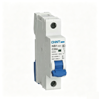 Disjoncteur miniature CHINT NB1-63 C20A 1P 2P Courbe C 6kA AC220V/230V Cuivre PA66 Certifié CE Stock usine