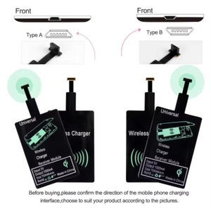 Récepteur de charge <span class=keywords><strong>sans</strong></span> <span class=keywords><strong>fil</strong></span> universel <span class=keywords><strong>pour</strong></span> <span class=keywords><strong>iPhone</strong></span> 6 <span class=keywords><strong>6s</strong></span> 7 8 et Android Micro USB Type-C - Product Image 3