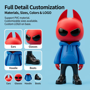 <span class=keywords><strong>Personaggi</strong></span> Cartoon <span class=keywords><strong>di</strong></span> Livello Collezionabile Personalizzabili OEM ODM, Mostro Rosso Trendy, Figurine in PVC Ecologico, Vendita Diretta dalla Fabbrica - Product Image 2