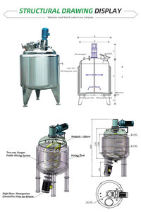 Mezclador de extensión de chocolate con calefacción de acero inoxidable 500, tanque de mezcla de fusión - Product Image 5