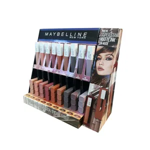 Toptan OEM karton sayaç kutusu kozmetik güzellik salonu ürün makyaj sayacı üst ekran mağaza için
