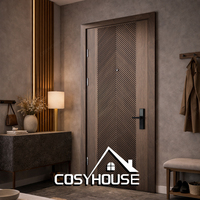 Puerta Interior de Material Compuesto con Acabado Melamina, Puerta Moderna Personalizada para Habitaciones de Apartamentos, Hoteles y Oficinas, Fabricante
