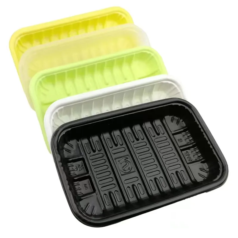 Goede Kwaliteit Wegwerp Plastic Rechthoek Pp Voedsel Vlees Fruit Groente Verpakking Trays
