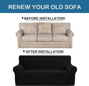 Jacquard <b>Stretch</b> Modern Solid Polyester 94% Spandex 6% <b>Sofa</b> Slipcover Single Seat Armchair 80-120cm Width Soft Customizable - Product Image 4