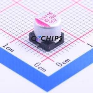 Condensateur solide SMD 160AVEA101M0606, D6.3xL5.8mm (Capacité : 100uF) (Précision : 20%) Tension nominale : 16V - Product Image 1