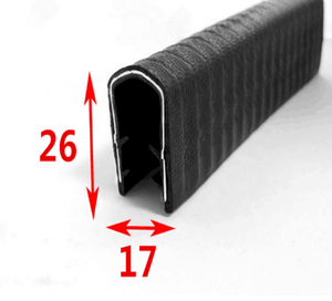 شريط مطاطي واقي على شكل حرف U لحماية الحواف، مصنوع من المطاط EPDM مع نواة فولاذية، متين وقابل للقطع، مناسب للاستخدام في السيارات - Product Image 5