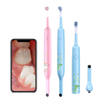 Cepillo de Dientes Eléctrico Inteligente con Endoscopio Oral para Niños, Aplicación de Ondas Sonoras, Cepillo de Dientes Eléctrico