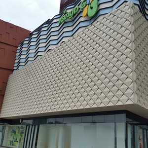 Façade murale hexagonale, revêtement extérieur, peau de bâtiment pour hôtel commercial, villa, véranda - Product Image 3