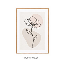 Impression sur toile encadrée de fleurs en art minimaliste, grande taille, décorative, simple, style nordique, cadeau, décoration murale pour la maison et la chambre
