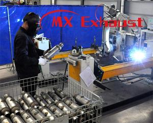 Evrensel Paslanmaz Çelik Yüksek Akış Performanslı Egzoz Susturucu Borusu 200/400 Hücreli Katalitik Konvertörlü 2" 2.25" 2.5" - Product Image 6