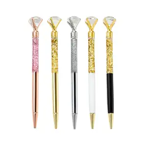 JH 2020 Novelty Lady Gift Floating Glitter Pen With Diamond Top