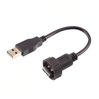 Connecteur circulaire étanche USB2.0 industriel IP67, prise d'extension mâle-femelle pour aviation, câble de soudure PCB, prise de carte