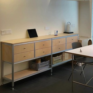 Armoires <span class=keywords><strong>à</strong></span> tiroirs mobiles pour salon, rangement pour dossiers et couverts, armoires de présentation modernes en aluminium, 4 tiroirs, meubles de maison durables - Product Image 3